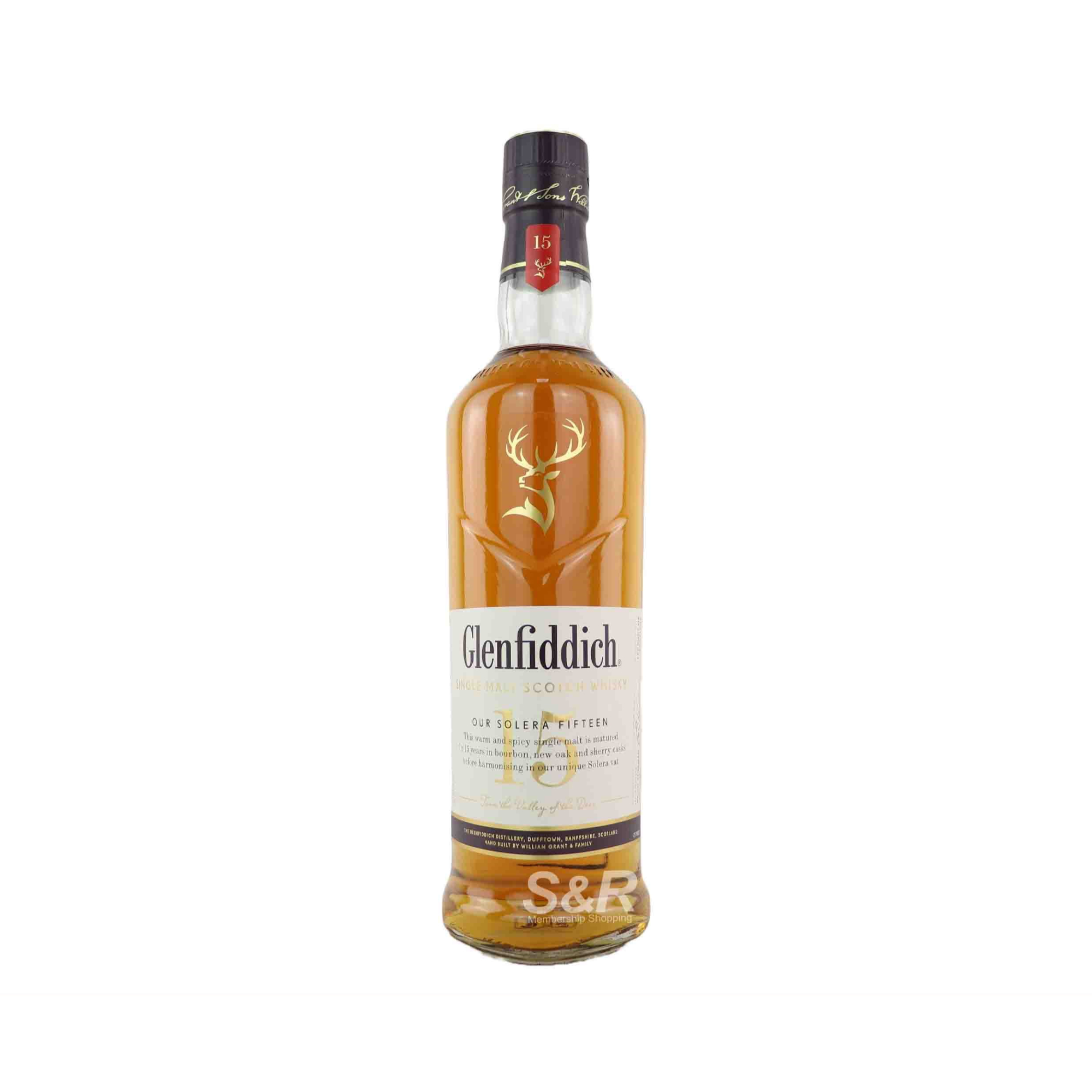 Glenfiddich Aged 15 Years Single Malt Scotch Whisky 750mL